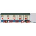 Modern Circus Wagon - Assembled -- 5-Compartment Personnel Trailer - Krone, HO, Preiser Kg 21032