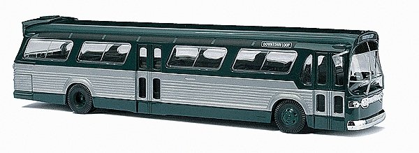 1959 GMC TDH-5301 Fishbowl City Bus - Assembled -- Green, Silver, HO, Busch Gmbh & Co Kg 44500