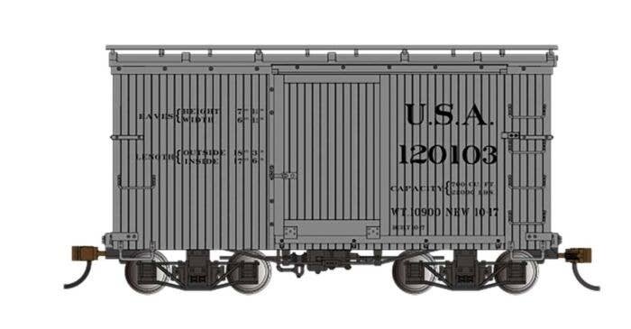 18′ Wood Boxcar with Murphy Roof 2-Pack - Ready to Run - Spectrum(R) -- U.S.A. 120096, 120103 (, On30, Bachmann Industries 265