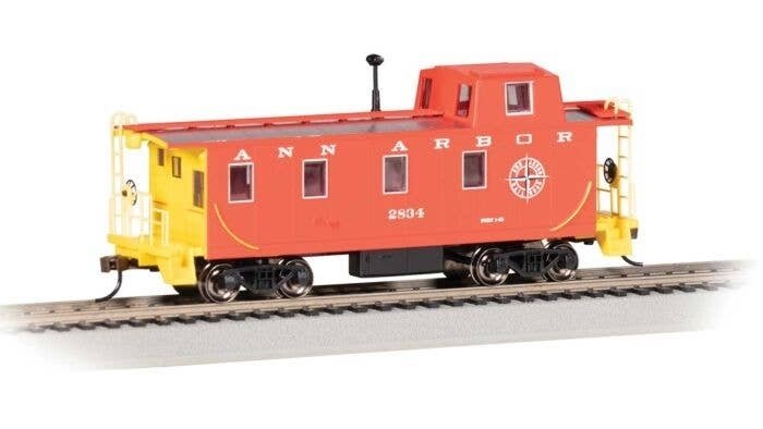 Slanted Offset-Cupola Caboose - Ready to Run -- Ann Arbor 2834, HO, Bachmann Industries 14009