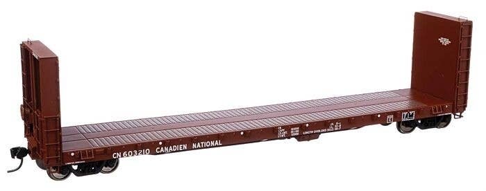 50′ CC&F Bulkhead Flatcar - Ready to Run -- Canadian Natonal 603210 (brown), HO, WalthersProto 104350