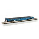 52′ Steel Flatcar - Ready to Run -- CSX Transportation 602360 (blue, yellow), N, Bachmann Industries 17352