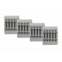 Straight Code 83 Roadbed Track - MagneLock -- 1-1/2′ 3.8cm pkg(4), HO, Lionel 8768024
