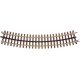 21st Century Track System(TM) Nickel Silver Rail w/Brown Ties - 3-Rail -- O45 Full Curved Section (12pcs./circle), O Atlas O 604