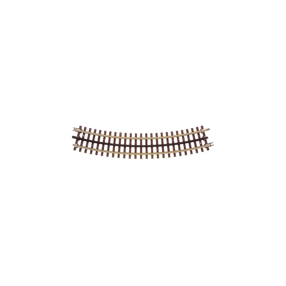 21st Century Track System(TM) Nickel Silver Rail w/Brown Ties - 3-Rail -- O45 Full Curved Section (12pcs./circle), O Atlas O 604