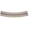 21st Century Track System(TM) Nickel Silver Rail w/Brown Ties - 3-Rail -- O45 Full Curved Section (12pcs./circle), O Atlas O 604