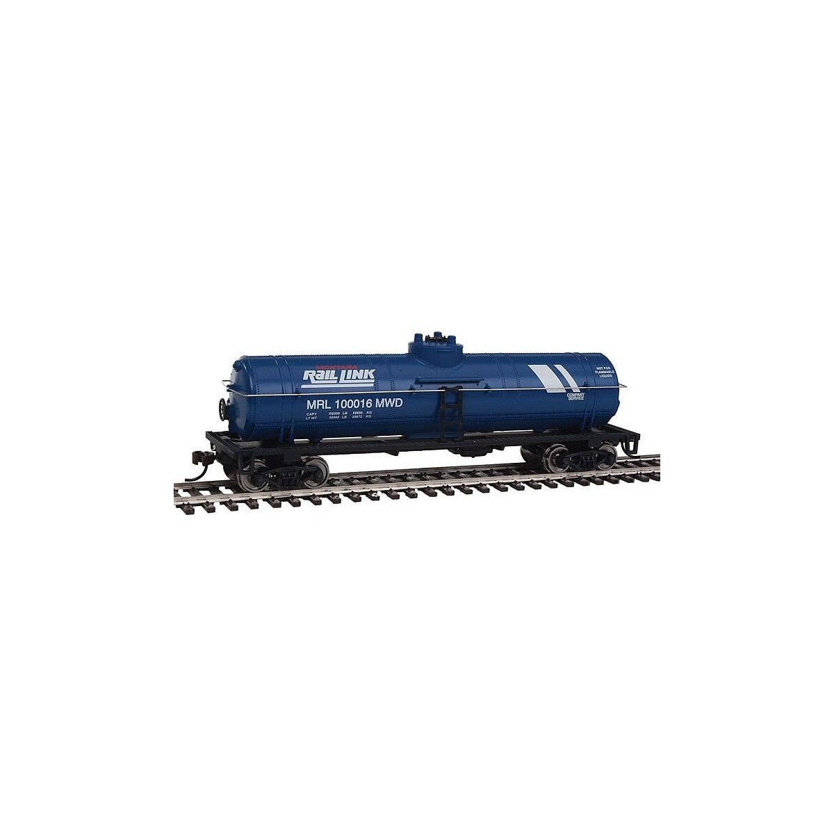 Tank Car - Ready to Run -- Montana Rail Link (blue, white), HO, WalthersTrainline 1446