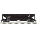 70-Ton Hart Ballast Car - Ready to Run - Master(R) -- Erie 39825 (black, white), HO, Atlas Model Railroad Co. 20006802