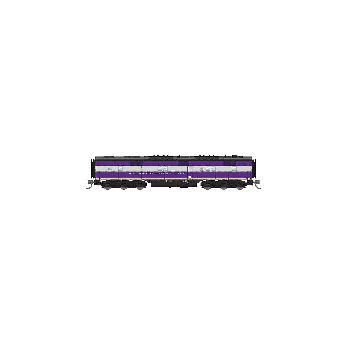 EMD E7B - Sound & DCC - Paragon4(TM) -- Atlantic Coast Line 763B (purple, silver, yellow), N, Broadway Limited Imports 8762