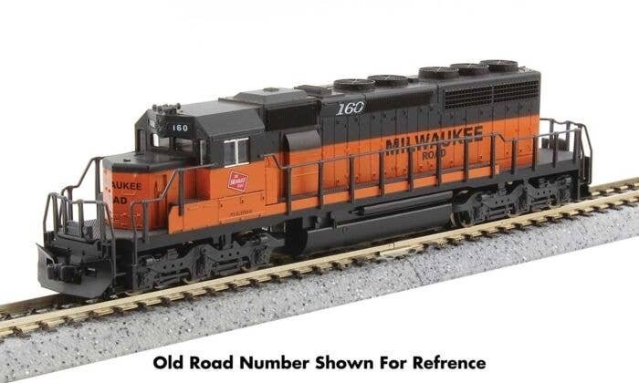 EMD SD40-2 Early Production - Standard DC -- Milwaukee Road 130 (orange, black, Large Lettering), N, Kato USA Inc 1764825