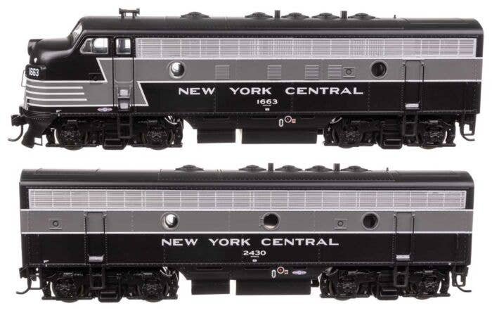 EMD F7 A-B Set - ESU Sound and DCC -- New York Central 1663/2430, HO, WalthersMainline 21410