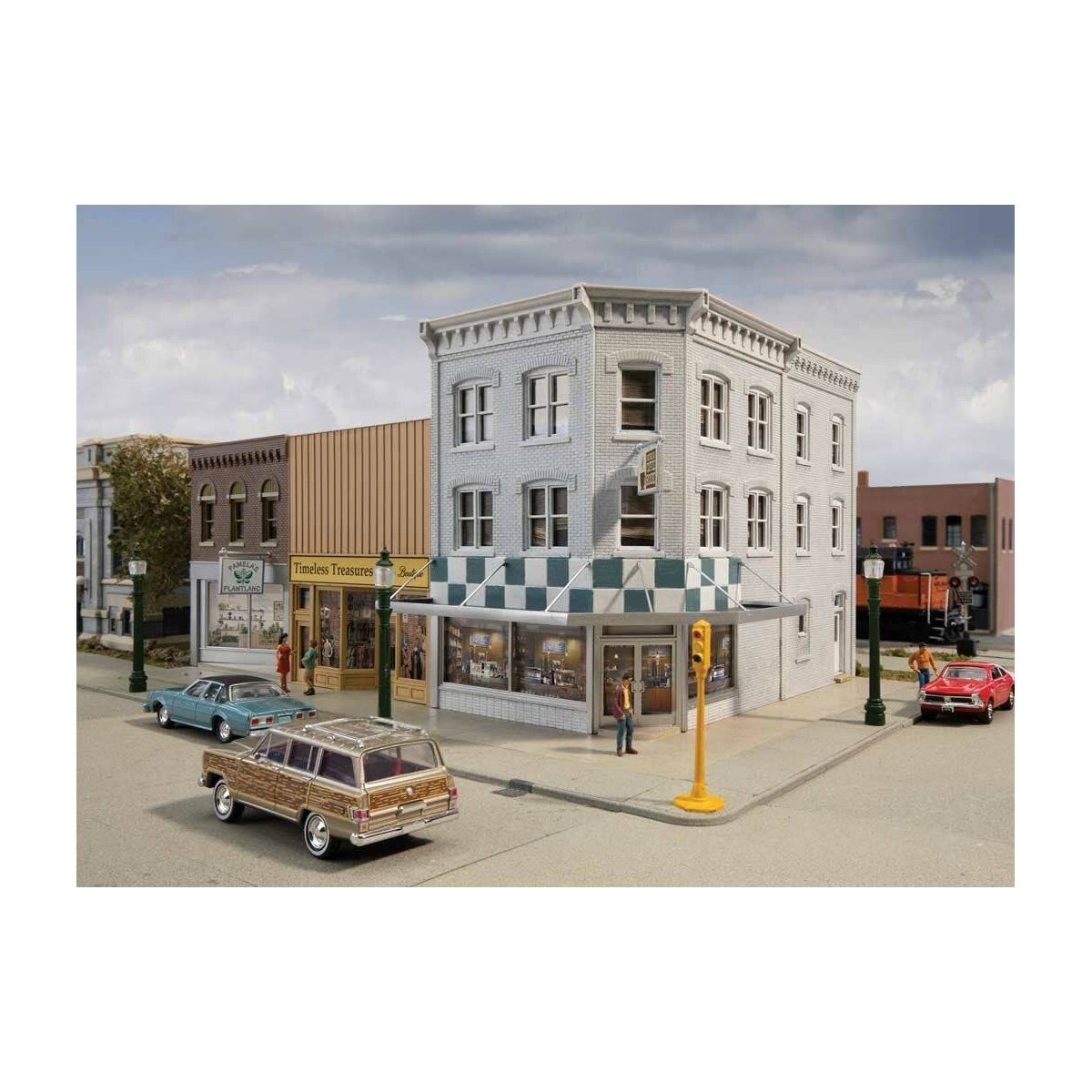 Merchant′s Row VII -- Kit - 10-1/2 x 6-7/8 x 5-3/8′ 26.6 x 15.5 x 13.6cm, HO Walthers Cornerstone 4044