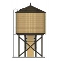 Wood Water Tower -- Assembled (Weathered, yellow), HO, Broadway Limited Imports 7927