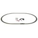 18′ Radius Track Oval Set - Nickel Silver Rail & Gray Roadbed - E-Z Track(R -- 12 Curved, 1 Straight, 1 Straight Terminal, Pow