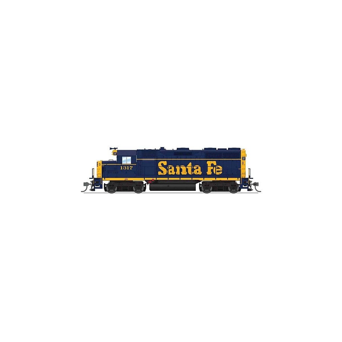 EMD GP35 Low Nose - Sound and DCC - Paragon4(TM) -- Santa Fe 3346 (Bookend, blue, yellow, Lar, HO, Broadway Limited Imports 8883