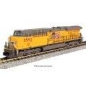 GE ES44AC GEVO - DCC -- Union Pacific 5400 (Armour Yellow, gray, US Flag, Building America Logo), N, Kato USA Inc 1768954DCC