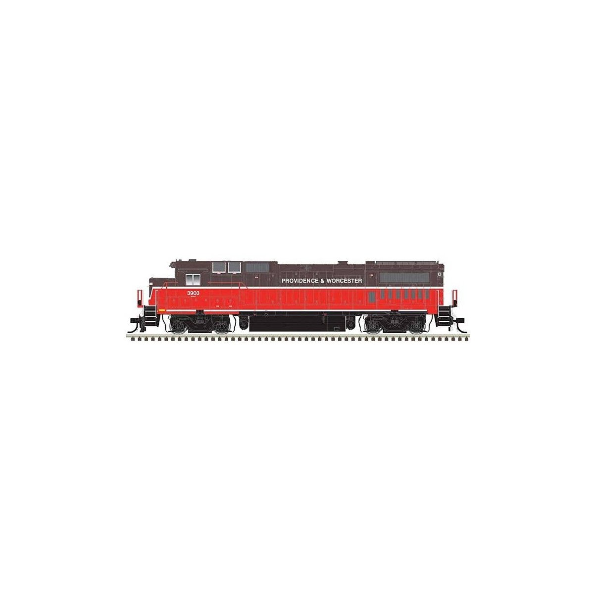 GE Dash 8-40B w/Ditch Lights - Standard DC - Master(R) Silver -- Providence & Worcester 3, HO, Atlas Model Railroad Co. 10004300