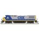 GE Dash 8-40B w/Front Ditch Lights - Standard DC - Master(R) Silver -- CSX Transportation, HO, Atlas Model Railroad Co. 10004346