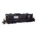 EMD GP9 - Standard DC -- Norfolk & Western 888 (black, white), HO, WalthersProto 49810