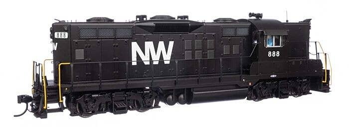 EMD GP9 - Standard DC -- Norfolk & Western 888 (black, white), HO, WalthersProto 49810