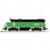 EMD GP15-1 - Standard DC -- Burlington Northern 1378 (Cascade Green, white, US Flag), N, Trainman 40004984