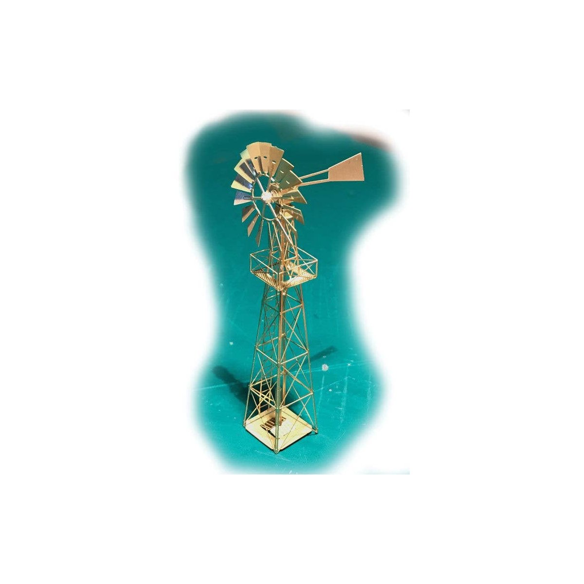 Etched-Brass Kit -- Wind Mill Water Pump - 1/4 x 1/4 x 3′ .6 x .6 x 7.6cm, N The N Scale Architect 96707