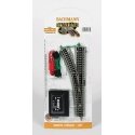Remote Turnout w/Nickel Silver Rail & Gray Roadbed - E-Z Track(R) -- Left Hand - 11.25′ (28.6 cm) Radius, N, Bachmann Industri