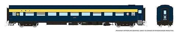 CC&F Lightweight Coach - Ready to Run - Super Continental Line(TM) -- Central Railroad of New Jers, HO, Rapido Trains Inc 100388