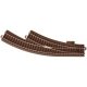 C-Track - Curved - Right Turnout - 30 Degrees -- Radius: 14-3/16′ 360mm, HO Trix 62672