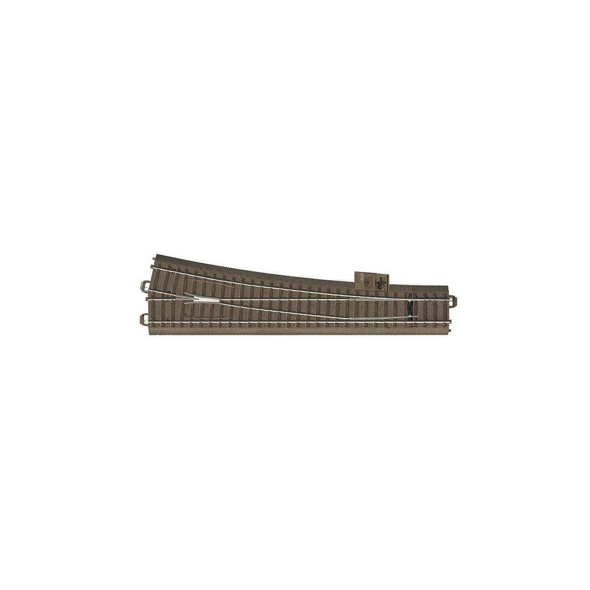 C-Track - Curved - Wide-Radius Turnout - Right - 12.1 Degrees -- Radius: 9-5/16′ 236mm, HO Trix 62712
