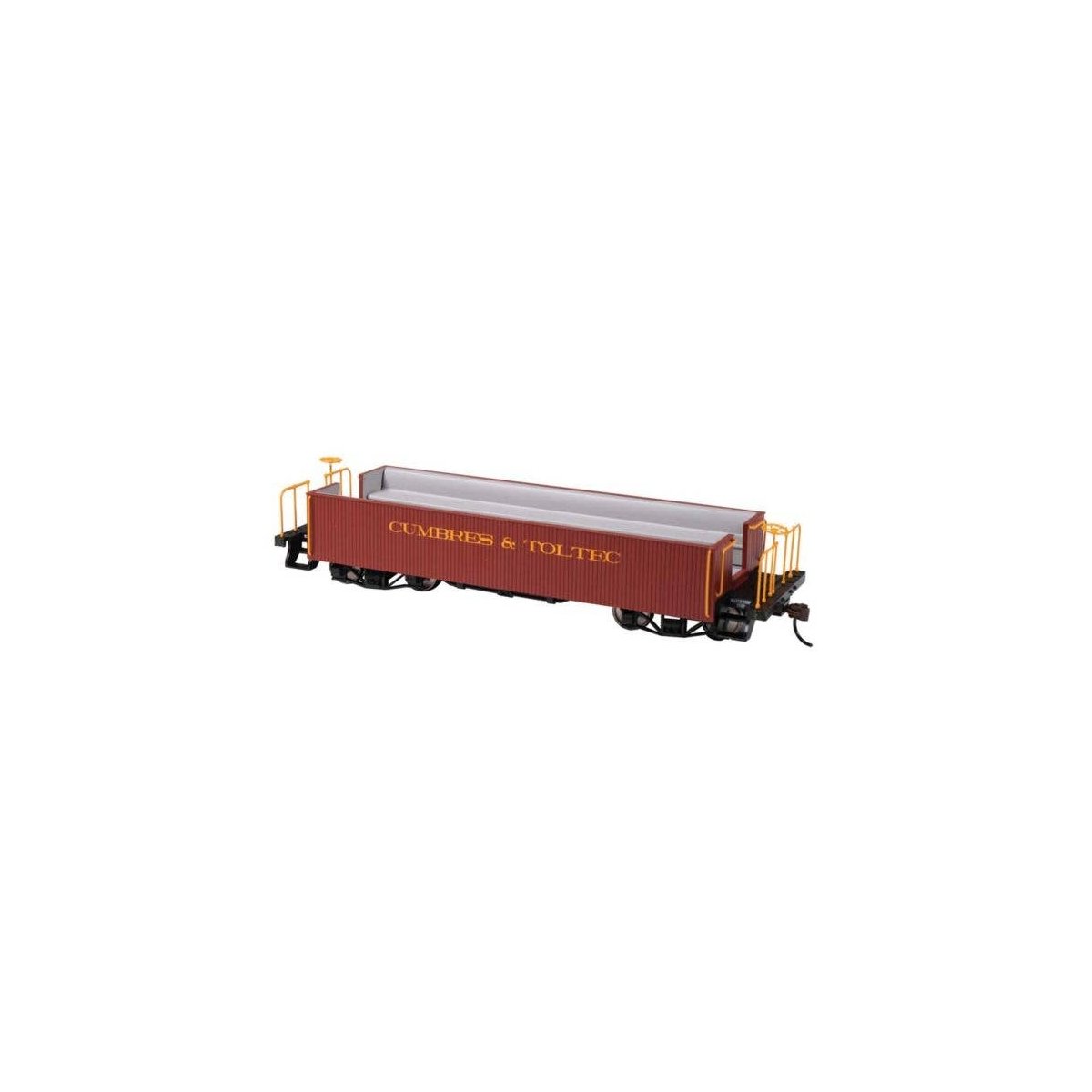 Wood Gondola-Style Excursion Car - Ready to Run - Spectrum(R) -- Cumbres & Toltec (Boxcar Red), On30, Bachmann Industries 26031