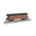 Old Time Wood Baggage with Round-End Clerestory Roof - Ready to Run -- Pennsylvania Railroad (Tus, HO, Bachmann Industries 15302