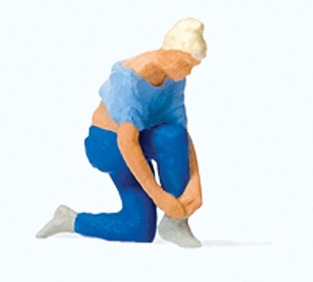 Woman Tying Her Shoes, HO, Preiser Kg 28167