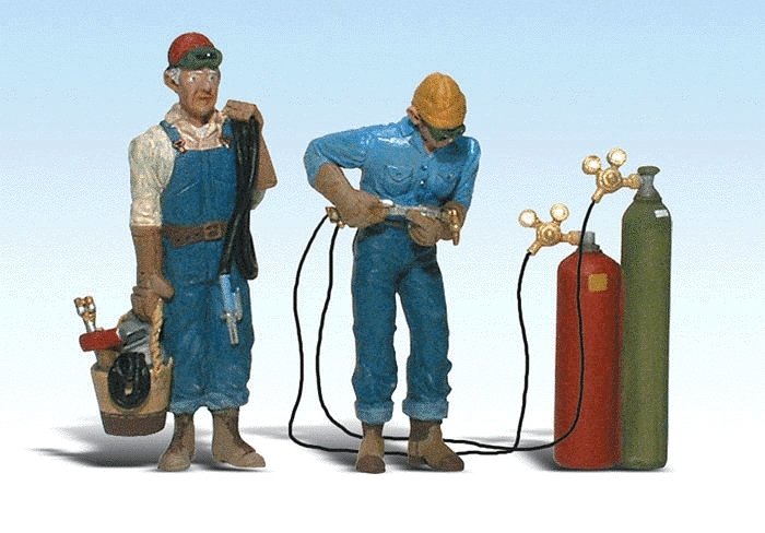 Scenic Accents(R) Figures -- Welder Brothers & Accessories pkg(2), G, Woodland Scenics 2544