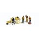 Scenic Accents(R) Figures -- Masonry Workers and Accessories pkg(11), O, Woodland Scenics 2753