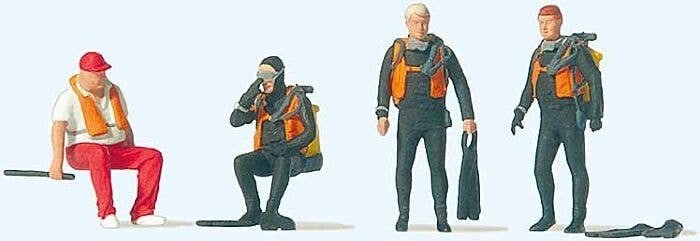 Recreation & Sports -- Divers pkg(4), HO, Preiser Kg 10693