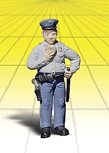 Scenic Accents(R) Figures -- Cop w/Doughnut, G, Woodland Scenics 2532