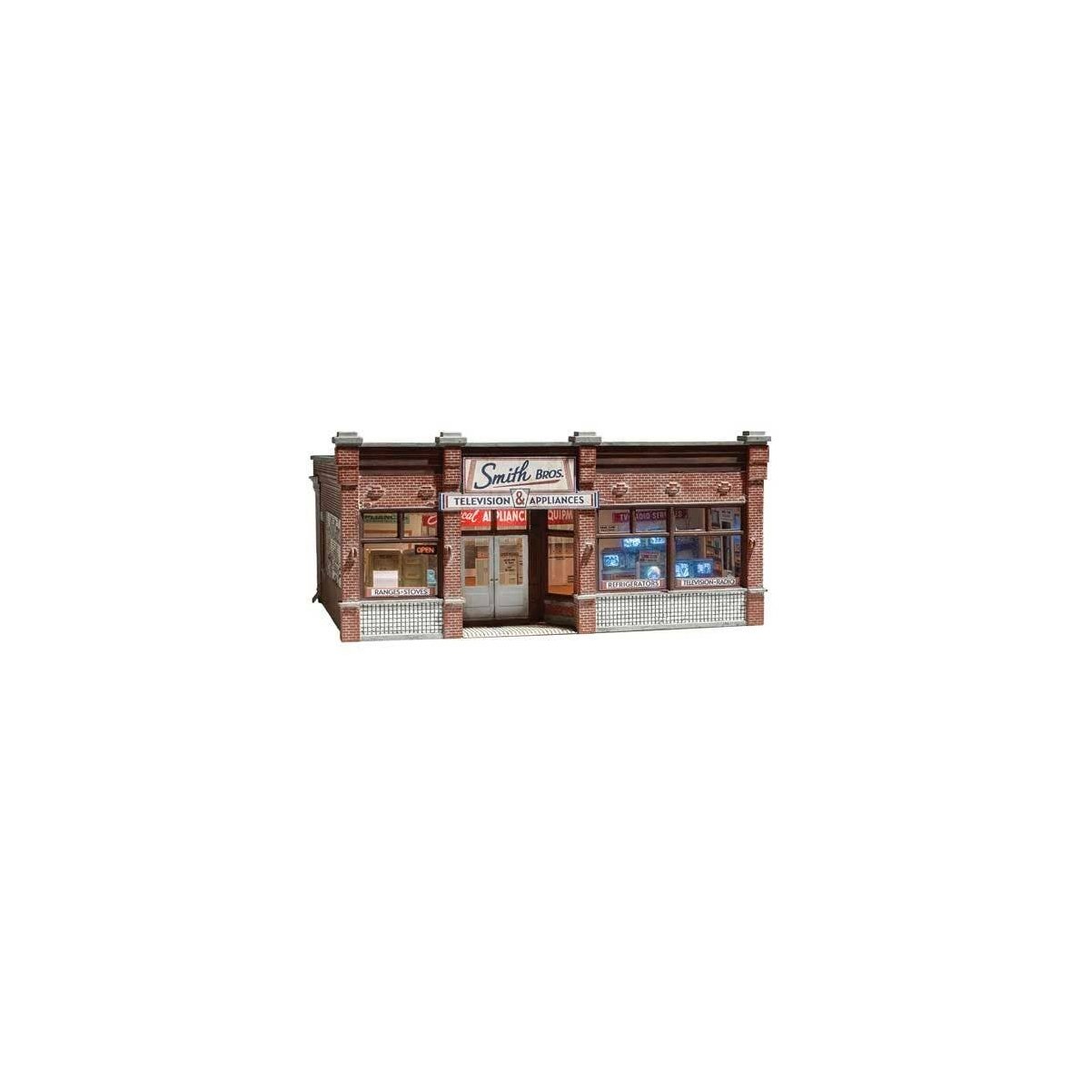 Built-&-Ready(R) - Assembled - Lighted -- Smith Brothers TV & Appliance Store, O Woodland Scenics 5873