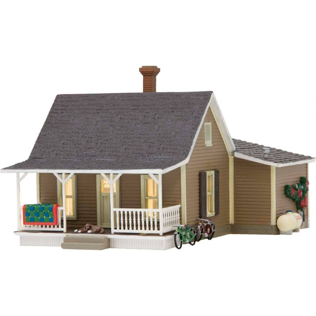 Granny′s House - Built-&-Ready Landmark Structures(R) -- Assembled - 3-3/4 x 5-7/16′ 9.5 x 13.8cm, HO Woodland Scenics 5027