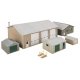 Vehicle Maintenance Facility -- Kit - Set of Five Buildings, HO Walthers Cornerstone 4122