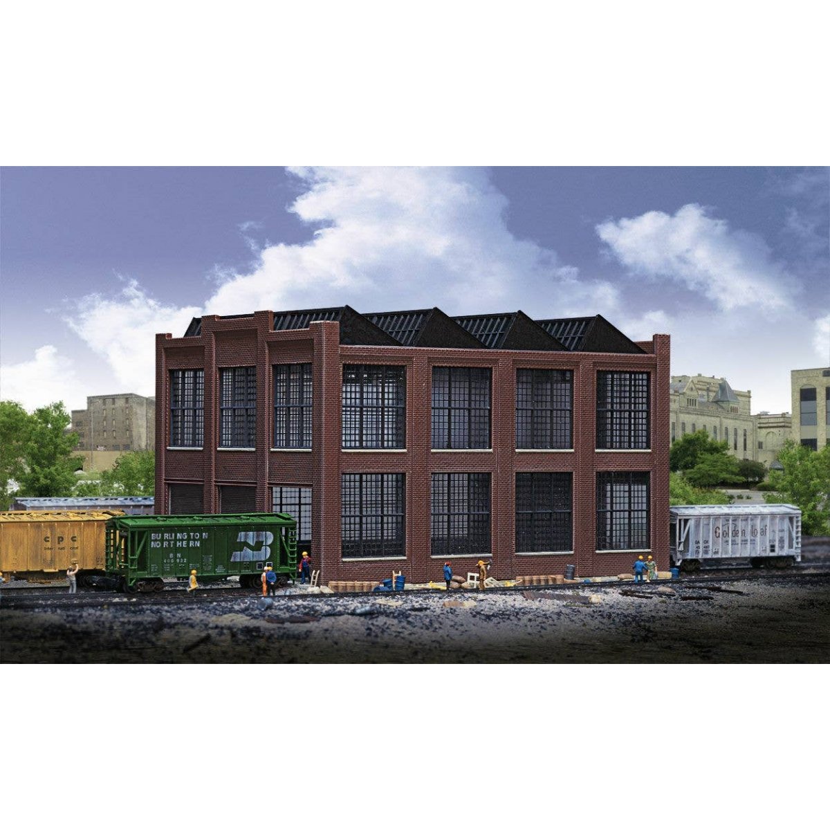 Car Shop -- Kit - 7 x 5-1/4 x 4-3/4′ 17.7 x 13.3 x 12cm, N Walthers Cornerstone 3228