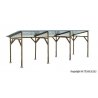 Wood Carport Shelter -- Kit - 19.3 x 6.5 x 6.8cm, HO Kibri 38349