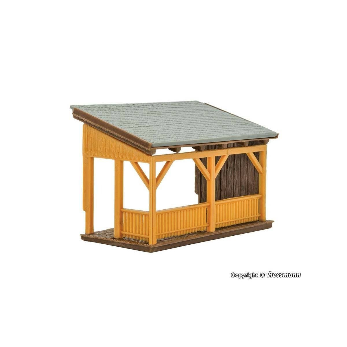 Porch -- Kit - 5.5 x 3.1 x 3.5cm, HO Kibri 38358