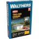 Two-Car Garage -- Kit - 3-1/8 x 3-1/8 x 2′ 7.9 x 7.9 x 5cm over eaves, HO Walthers Cornerstone 3793