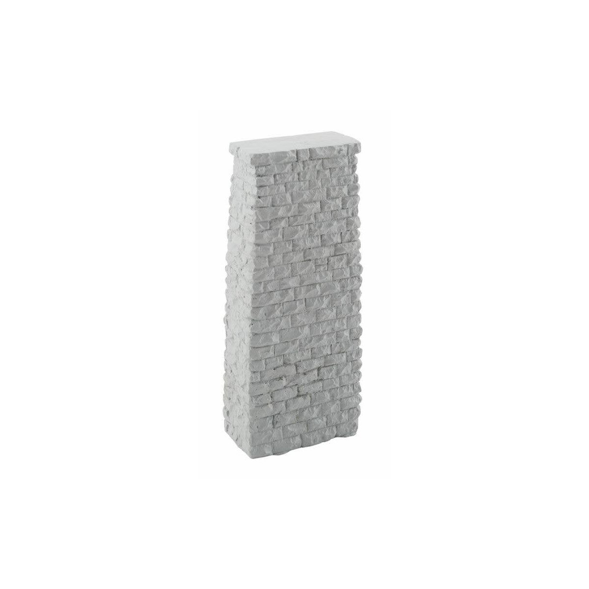 Single-Track Railroad Deck Bridge Stone Pier - Resin Casting -- Approximate 2-3/16 x 1-3/16 x 5-3/16′ 5.5 x 3 x 13.1cm, HO Wal