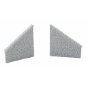 Railroad Bridge Stone Wing Walls - Resin Casting -- One Each Left & Right Approximately: 3-3/4 x 7/16 x 4′ 9.5 x 1.1 x 10.1cm,