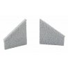 Railroad Bridge Stone Wing Walls - Resin Casting -- One Each Left & Right Approximately: 3-3/4 x 7/16 x 4′ 9.5 x 1.1 x 10.1cm,