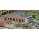 Three-Stall Roundhouse -- Kit - 14 x 14-1/4 x 4-11/16′ 35.6 x 36.2 x 11.9cm, HO Walthers Cornerstone 3041