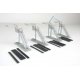 Modern Loading Racks pkg(4) -- Kit - Each 3-1/8 x 1-11/16 x 4′ 7.9 x 4.2 x 10.1cm, HO Walthers Cornerstone 4037