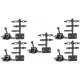 Operating Ground Throw -- Sprung .165′ Travel with Selectable End Fittings 218 pkg(5), HO Caboose Industries 5218